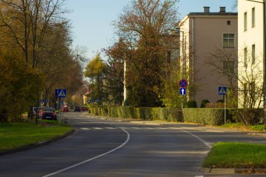 Güzel şehir sokakları. Güzel şehir. Arkaplan.