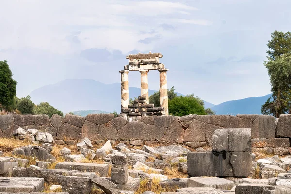 Tholos Tempel Delfi Grekland Den Antika Grekiska Civilisationen — Stockfoto