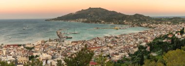 Yunanistan 'daki Zakynthos adasının panoramik manzarası. Bochali köyünden görüntü.