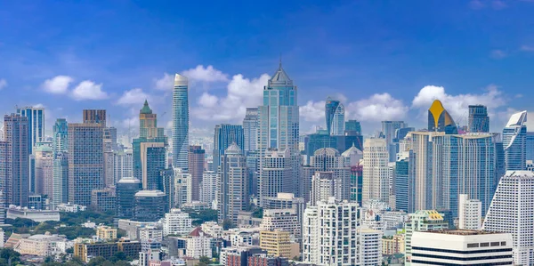 Вид Воздуха Центр Города Сукхумвит Городской Район Бангкока Развития Города — стоковое фото
