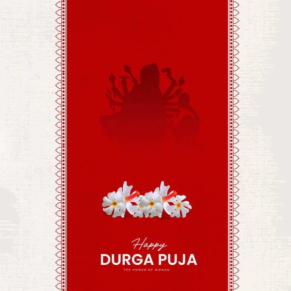 Face Deusa Maa Durga Happy Durga Puja Dussehra Conceito Celebração — Vetor de Stock