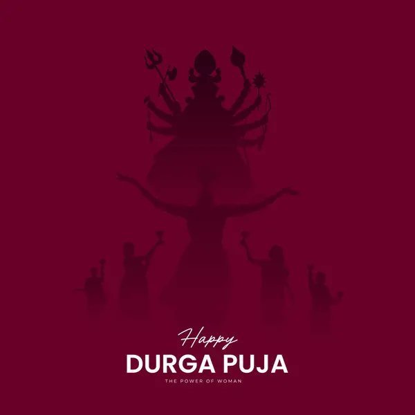 Cara Durga Happy Durga Puja Dussehra Navratri Concepto Celebración Para — Vector de stock