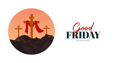 Good Friday Peace of Holy Week Social Media Post, Web Banner, Status, Story clipart