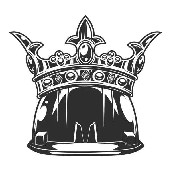 Королевская Корона Бизнес Строитель Каска Нового Строительства Реконструкции Дома Винтажном — стоковое фото