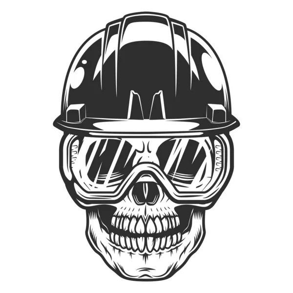 New Construction Builder Skull Hard Hat Safety Glasses Business Remodeling — Stockfoto