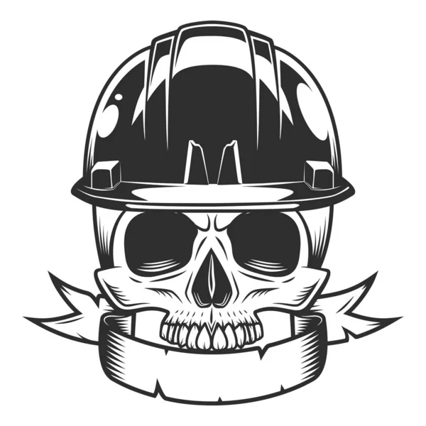 Builder Skull Hard Hat Ribbon Business New Construction Remodeling House — 스톡 사진
