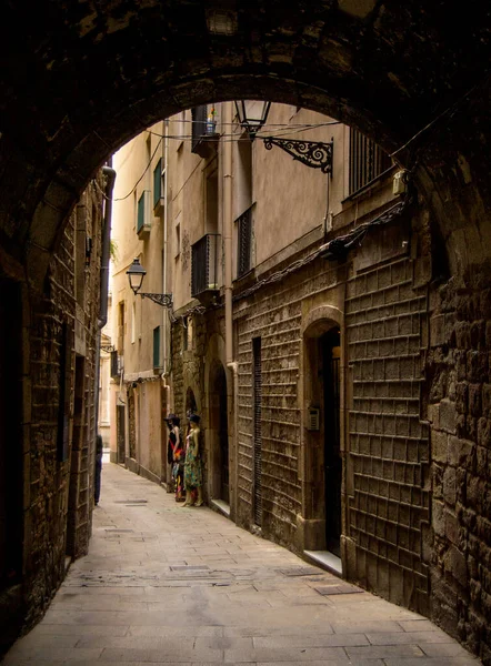 Street Gothic Quarter Barcelona Sector Called Call Jewish Families Lived — Stock Photo, Image