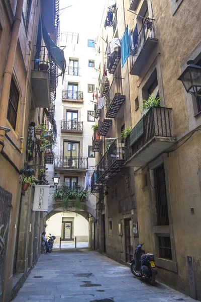 Small Street Riverside District Old Part Barcelona Spain — Stock Photo, Image