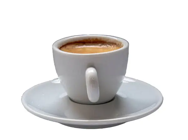 White Porcelain Coffee Cup Plate White Transparent Background Png — Stock Photo, Image