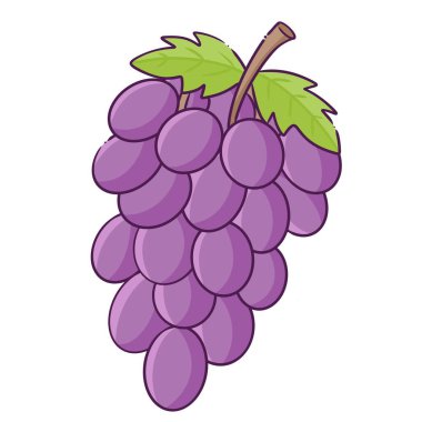 gerçekçi mor üzüm demeti çizimi