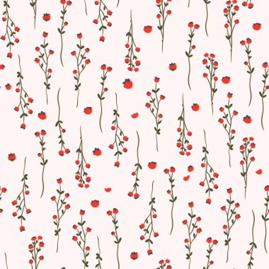 Kırmızı çiçek deseni tasarımı