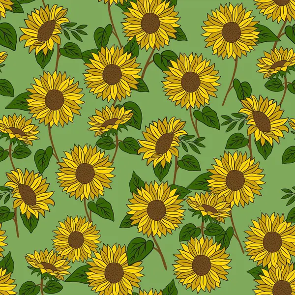 Ayçiçeği deseni, ayçiçeği çizimi, arkaplan.