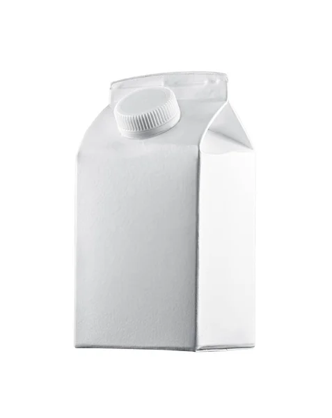 Close One White Beverage Carton Milk Juice Gable Other Drink — Stock Photo, Image