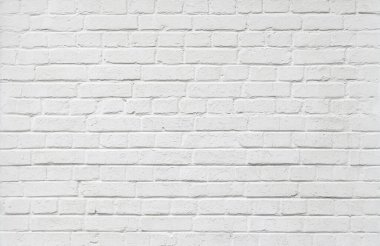 Beyaz boyalı tuğla duvar arkaplan deseni; kapat