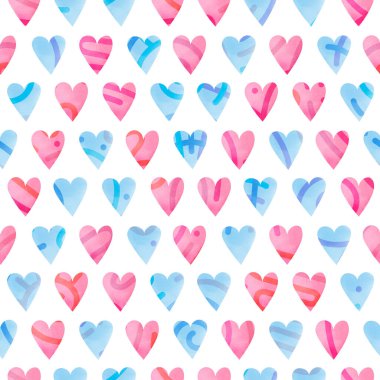 Seamless pattern with hearts. Romantic background. Love.Good for wrapping paper, textile, backdrop and other.
