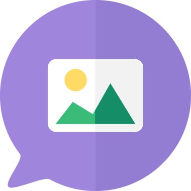 Fotoğraf galerisi telefon uygulama düğmesi simgesi vektörü. Resim ya da fotoğraf albümü akıllı telefon uygulaması düğmesine bas. Cep telefonu aygıtı düz çizgi film illüstrasyonunda dijital resim dizini depolama