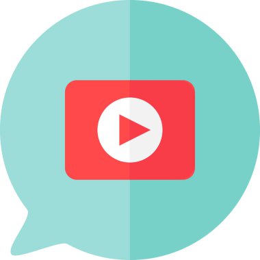 Video dosyası cep telefonu uygulaması simge vektörü. İzleme ve depolama filmi veya klip için akıllı telefon uygulaması. Dijital elektronik cep telefonu düz çizgi film illüstrasyonunda taşınabilir sinema