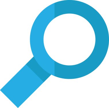 İnternet sitesi simge vektörünü ara. Web sitesinde bilgi aramak ve bulmak için büyüteç şeklinde düğmeye basın. Optik büyüteç düz çizgi film çizimi