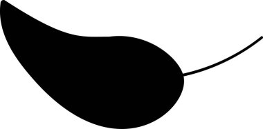 Ağaç yaprağı botanik çiçek süsleme silueti