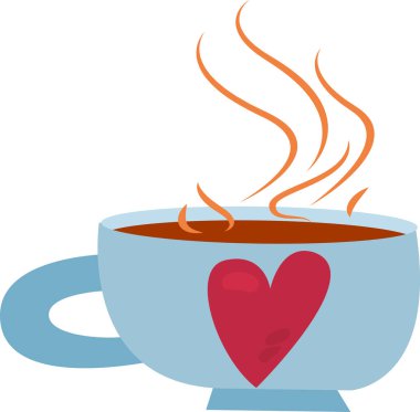 Tatlı tatlı içecek vektör ikonu. Sıcak çikolata ve kakao içeceği, kahve ve çay. Düz çizgi film çizimi