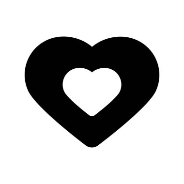 Kalp siluet vektörüyle Xmas parti dekoru. Noel ya da sevgililer günü ev dekorasyonu, kış mevsimsel aksesuar siyah beyaz çizgi film çizimi