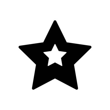 Yıldız siluet vektörüyle Xmas parti dekoru. Oda dekorasyonu için Noel kutlaması süsü, kış sezonu süsü. Tatil festivali tek renkli düz çizgi film illüstrasyonu