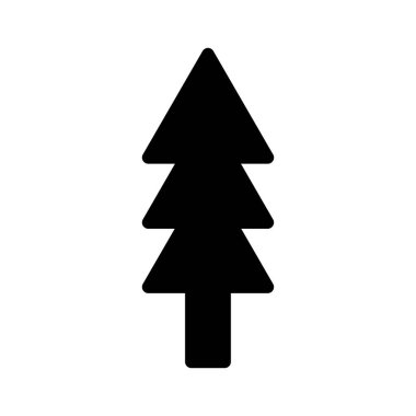 Çam ağacı doğal xmas, siluet vektörünü yerleştirir. Noel 'i kutlamak ve dekore etmek için orman bitkisi. Evergreen köknar ağacı. Siyah beyaz çizgi film çizimleri.