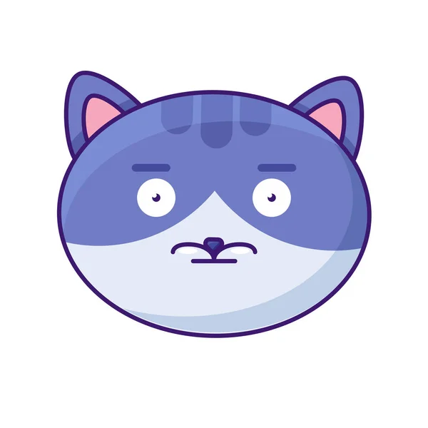Kitty Menakjubkan Ekspresi Emoji Vektor Lucu Hewan Domestik Kucing Dengan Stok Vektor Bebas Royalti