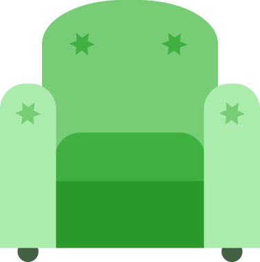 Koltuk rahat patron mobilya ikonu vektörü. İş yerinde çalışmak için yönetici ya da ofis yöneticisi rahat koltuğu. Şirket salonu ya da dinlenme odası. Düz çizgi film çizimleri.