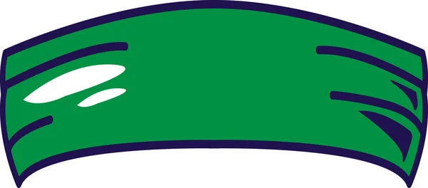 Green Fabric Headband Summer Men Women Headdress Headdress Design Cartoon — Stock Vector