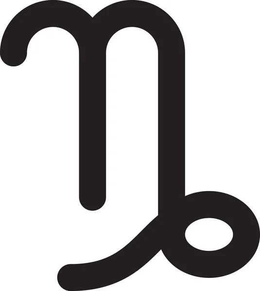Capricornio Vector Lineal Icono Del Signo Del Zodíaco Astrológico Elemento — Vector de stock
