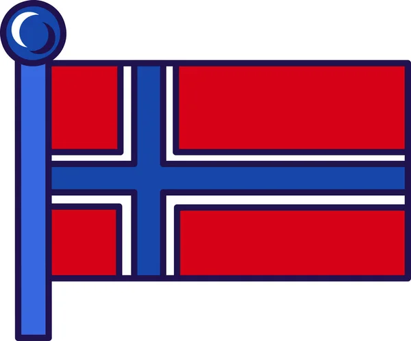 Die Flagge Des Inselstaates Bouvet Island Fahnenmast Zur Registrierung Der — Stockvektor