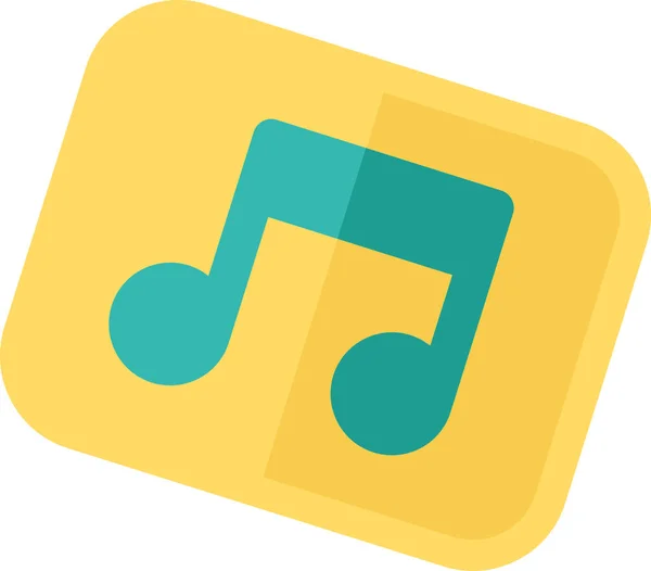 Símbolo Nota Musical Doble Representación Gráfica Clave Melodía Aprender Tocar — Archivo Imágenes Vectoriales