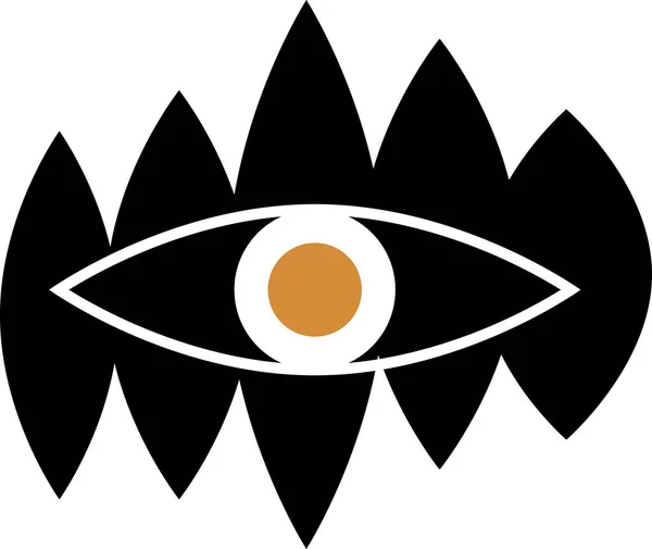 Luxusní Symbol Všichni Vidí Lidské Oko Obklopeno Plameny Jazyků Dar — Stockový vektor