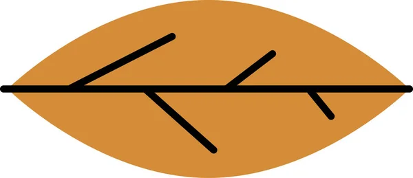 Symbole Luxe Feuille Sèche Noire Avec Veines Ingrédient Pour Boissons — Image vectorielle