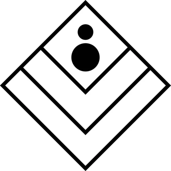 Роскошный Магический Геометрический Символ Квадраты Ромбы Объединены Одно Целое Черными — стоковый вектор