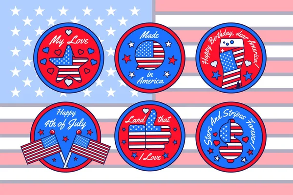 Hareketi Dolar Işareti Bira Bardağı Hatıra Bayrakları Amerikan Bayrağı Renginde — Stok Vektör