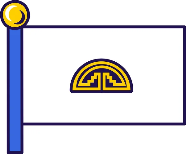 Flag International Andean Community Organization Staff Flag Flagpole Registration Solemn — Stock Vector