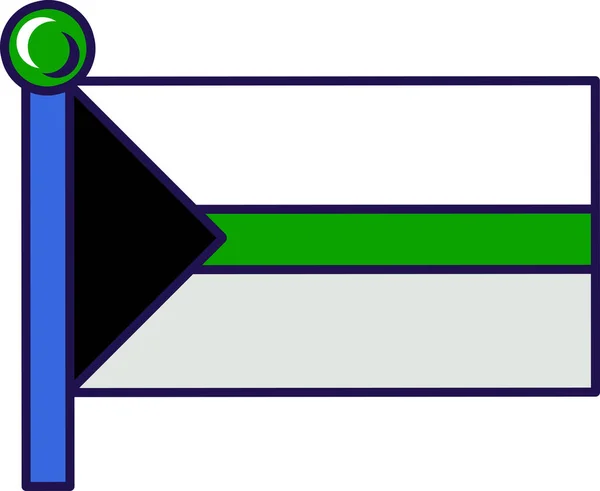 Flaga Demi Romantyczna Duma Flagstaff Tradycyjne Postępowe Niekonwencjonalne Stosunki Seksualne — Wektor stockowy