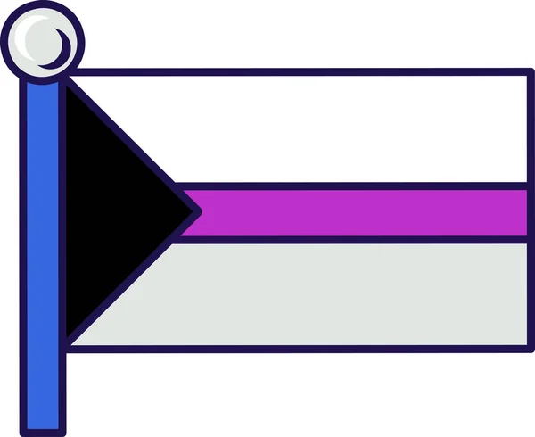 Flaga Demi Sexual Pride Sztandarze Tradycyjne Postępowe Niekonwencjonalne Stosunki Seksualne — Wektor stockowy