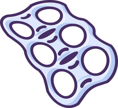 Bira ve karbonatlı içeceklerle plastik ambalaj malzemesi. Felçte düz simge, bilgi grafiği tasarımı için element. Beyaz arkaplanda izole edilmiş basit çizgi film ana hatları vektörü