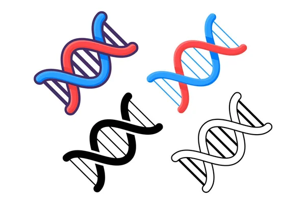 Génétique Hélice Molécule Adn Lié Liaison Chimique Étude Structure Composition — Image vectorielle