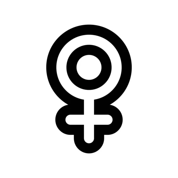Очертания Гендерной Женской Черно Белой Иконы Традиционные Прогрессивные Нетрадиционные Сексуальные — стоковый вектор