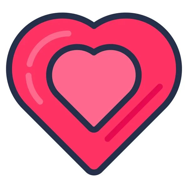 Dwa Różowe Serca Biją Razem Symbol Miłości Zmysłowości Przyjaźni Rodzinnych — Wektor stockowy