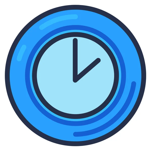 Zegar Ścienny Minutą Godziną Pracy Okrągłe Zegarki Pomiaru Czasu Odliczanie — Wektor stockowy