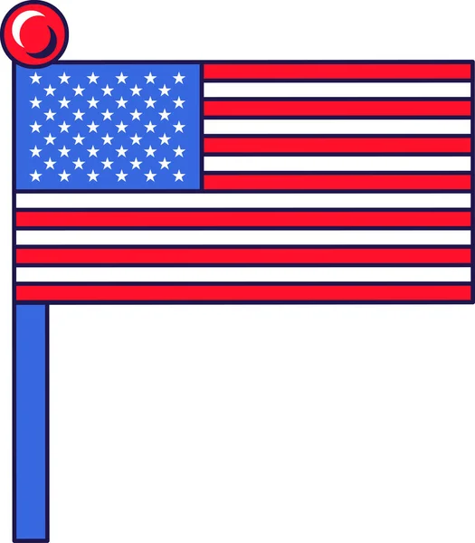 Vlajka Spojených Států Amerických Vlajkovém Štábu Pro Registraci Slavnostní Události — Stockový vektor