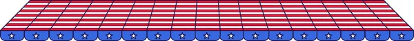 米国の旗の色のストライプのペース テントの屋根 祭要素 7月4日アメリカ独立記念日の属性 白い背景に隔離された米国の国旗の国内色の漫画のベクトルアイコン — ストックベクタ