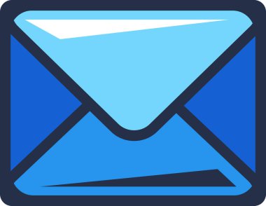 Kapalı kağıt zarf. Çalışanların iş yazışmaları. Alınıyor, ofiste elektronik mesajlar gönderiliyor. Beyaz arkaplanda izole edilmiş basit çizgi film ana hatları vektörü