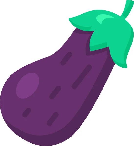 Fresh Purple Eggplant Organic Natural Food Wholesome Healthy Food Vegans — Stock Vector
