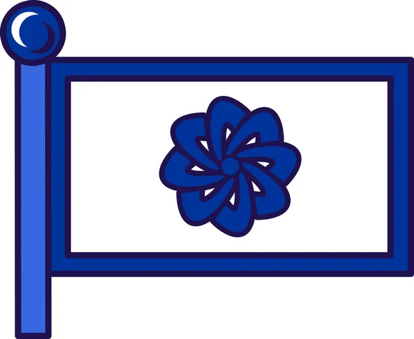 Cplp Negara Serikat Resmi Bendera Pada Vektor Tiang Bendera Komunitas - Stok Vektor